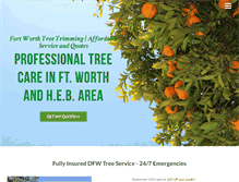 Tablet Screenshot of fortworthtreetrimming.com